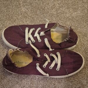 Madden Girl Burgundy Canvas Sneakers
